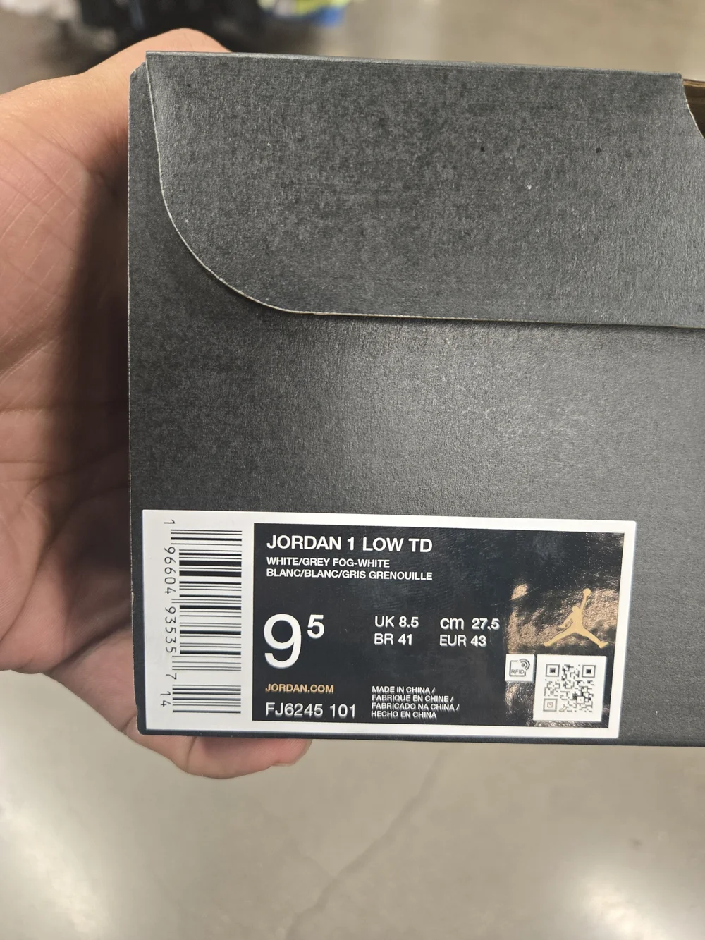 Jordan Men's White Athletic Cleats with Gray Swoosh